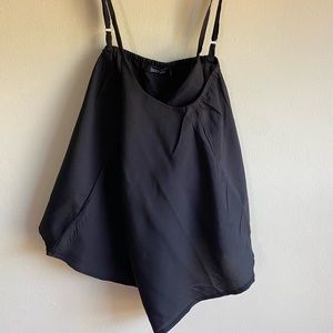 BOOHOO black crossover crop top